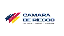 Logotipo de "cámara de riesgo - central de contraparte de colombia" con letra w estilizada y colores de la bandera colombiana.