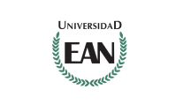 Logotipo de la universidad ean con diseño de corona de laurel.