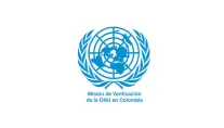 Logotipo de la misión de verificación de las naciones unidas en colombia.