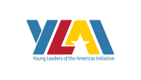 Logotipo de la iniciativa Jóvenes Líderes de las Américas (ylai) que presenta una estrella estilizada y las siglas ylai en negrita.